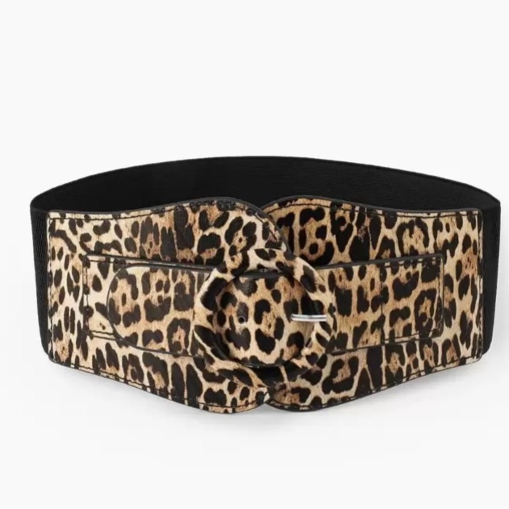 Chic Leopard Print Belt